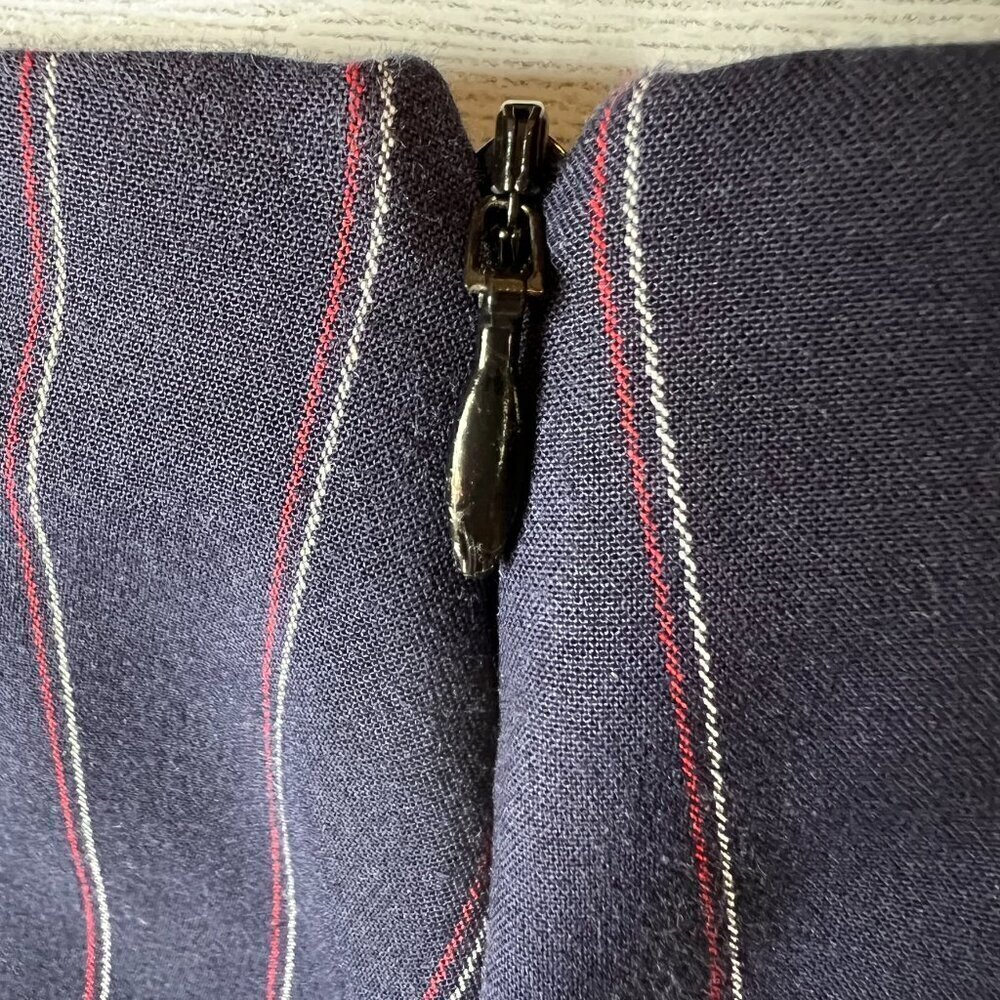 Rag & Bone Pants Womens Size 4 Navy Stripe Simone Snap Pant High Rise Career - Picture 13 of 16